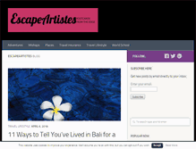 Tablet Screenshot of escapeartistes.com